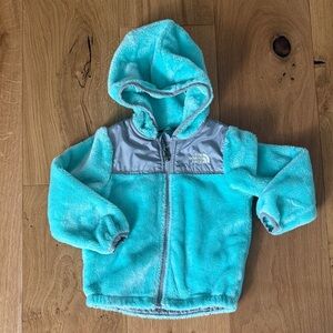 The North Face Kids' Aqua and Gray Fleece Hoodie